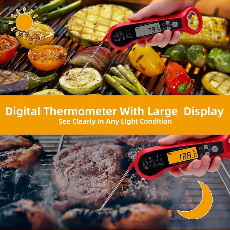 2022 nuevos 2 en 1 termómetro de carne leído inmediato para cocinar el termómetro rápido y exacto de la comida de Digitaces